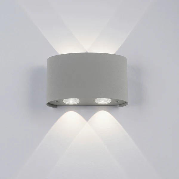 LED-Wandleuchte Carlo II - Aluminium - Flammenanzahl: 4 - Image 6