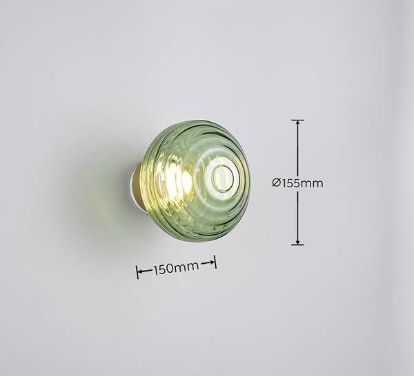 LED-Wandleuchte Earl - Farbglas / Eisen - 1-flammig - Grün - Image 17