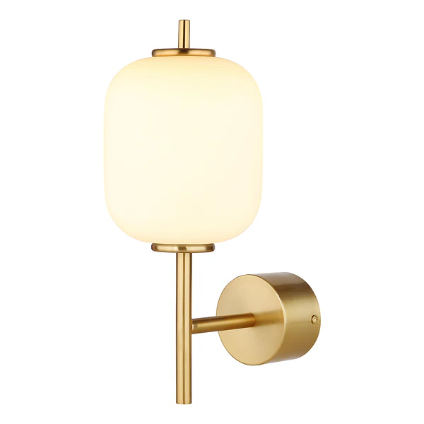 LED-Wandleuchte Ewald - Opalglas / Eisen - 1-flammig