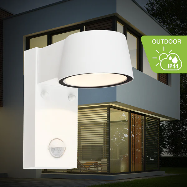 LED-Wandleuchte Hegg mit Sensor - Aluminium - 1-flammig - Weiß - Image 3