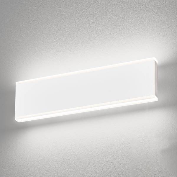 LED-Wandleuchte Muur - Eisen / Acrylglas - 1-flammig - Weiß - Breite: 31 cm