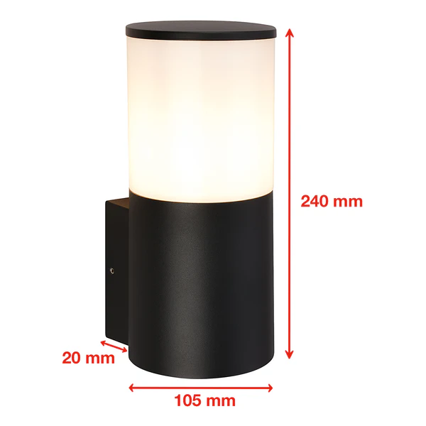 LED-Wandleuchte Nylo - Aluminium - Schwarz - 1-flammig - Image 5