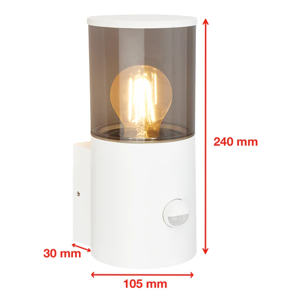 LED-Wandleuchte Nypa mit Sensor - Aluminium - Weiß - 1-flammig - Image 6