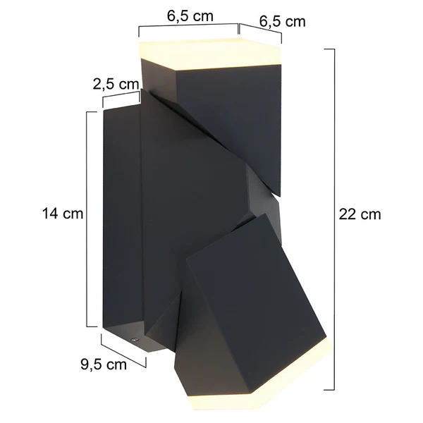 LED-Wandleuchte Outdoor Collection VII - Aluminium - 2-flammig - Image 4