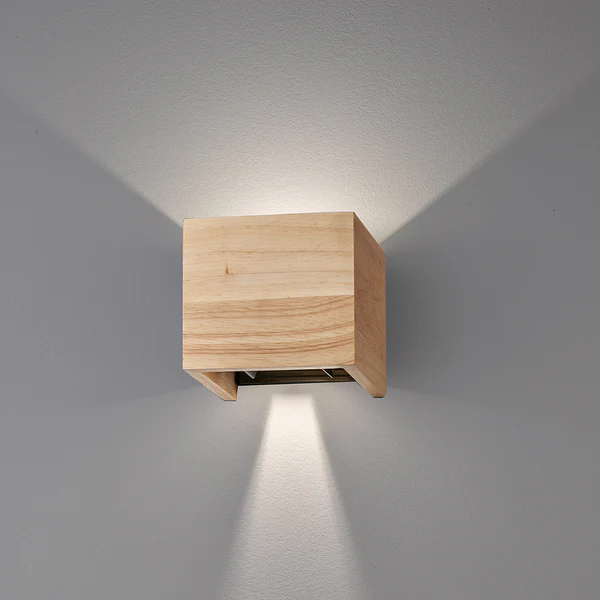 LED-Wandleuchte Paloma - Eiche Massiv - Flammenanzahl: 1 - Image 5