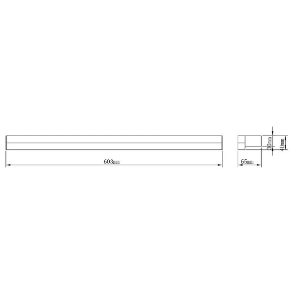 LED-Wandleuchte Sallo - Acryl / Aluminium - 1-flammig - Schwarz - Breite: 80 cm - Image 6