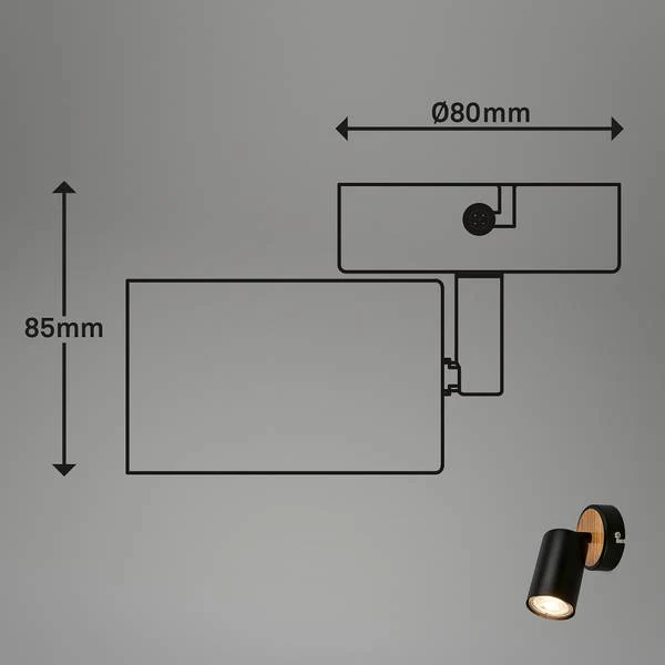 LED Wandleuchte Spot Tib - Schwarz - Image 5