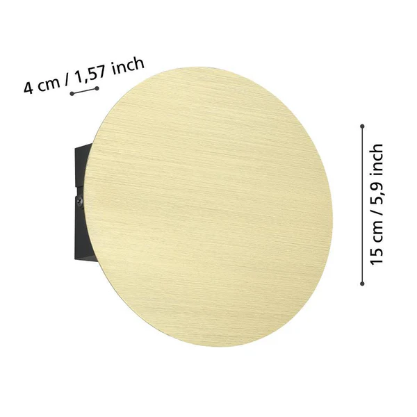 LED-Wandleuchte Talamello Typ B rund - Aluminium - 1-flammig - Image 6