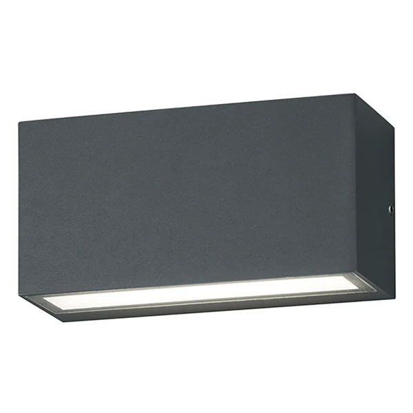 LED-Wandleuchte Trent - Aluminium - 1-flammig - Tiefschwarz