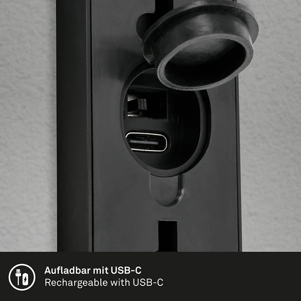 LED-Wandleuchte Upsa mit Sensor - Kunststoff - 1-flammig - Schwarz - Image 4