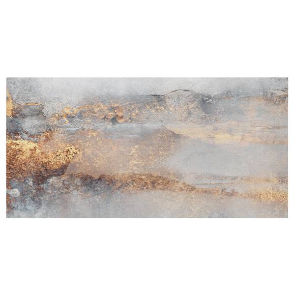 Leinwandbild Nebel Grau - Canvas / Fichte massiv - Grau / Mehrfarbig - 120 x 60 cm
