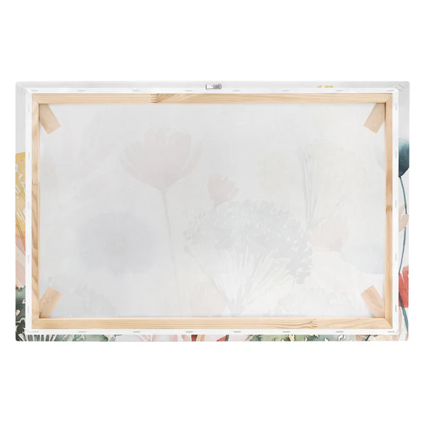 Leinwandbild Wildblumen im Sommer I - Weiß - 90 x 60 x 2 cm - Breite: 90 cm - Image 6