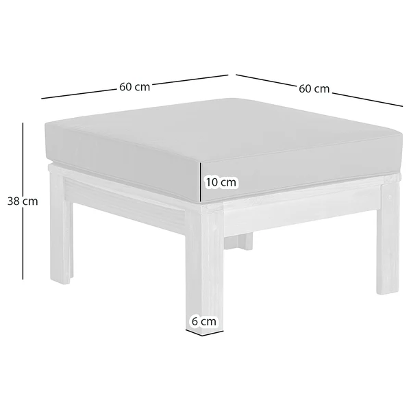 Loungehocker LEXI - Webstoff / Akazie massiv - Anthrazit - Image 10