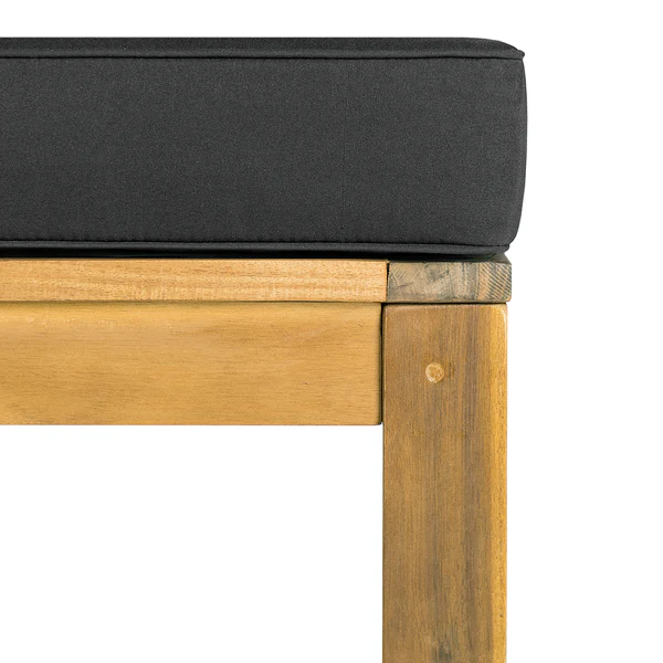 Loungehocker LEXI - Webstoff / Akazie massiv - Anthrazit - Image 6