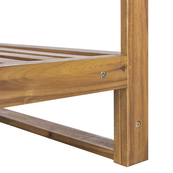 Loungehocker Mavre aus Akazienholz - Weiß - Webstoff - Akazie - 73 x 35 x 73 cm - Image 14