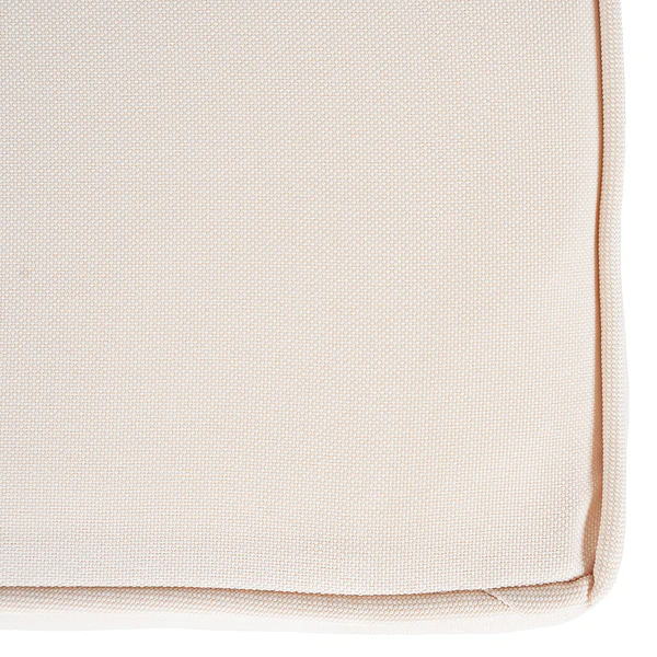 Loungehocker Mavre aus Akazienholz - Weiß - Webstoff - Akazie - 73 x 35 x 73 cm - Image 5