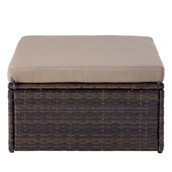 Loungehocker Paradise Lounge - Polyrattan / Polyester - Braun / Beige - Image 3
