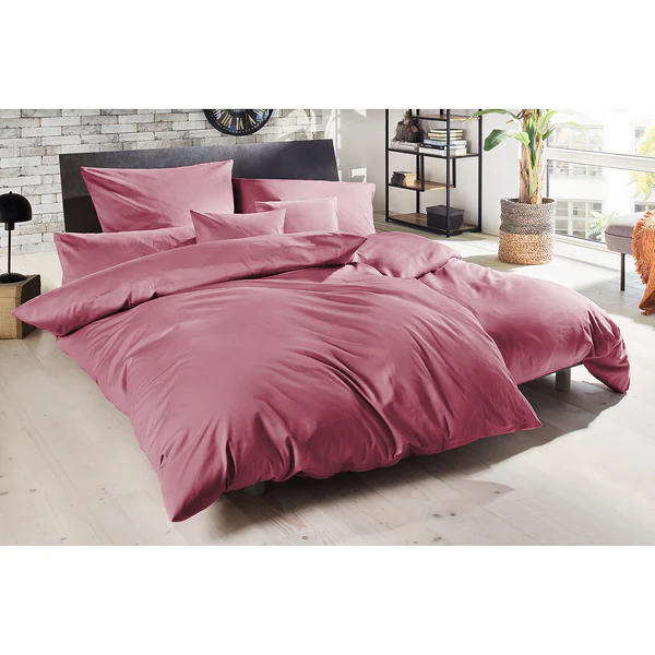 Luxus-Satin-Bettwäsche Montainville - Baumwolle - Pink - 200 x 200 cm + 2 Kissen 80 x 80 cm - Image 2