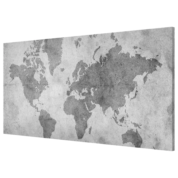 Magnettafel Vintage Weltkarte II - Stahl / Vinyl-Spezialfolie - Grau - Image 2