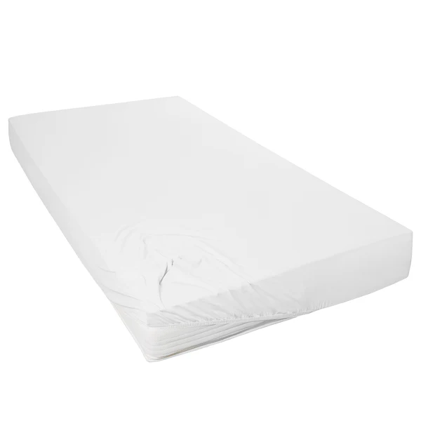 Mako-Feinjersey-Spannbetttuch Rioux - 100% gekämmte Baumwolle - Weiß - 120 x 200 cm