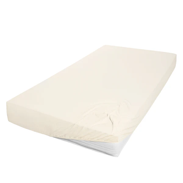Mako-Feinjersey-Spannbetttuch Rioux - Creme - 90-100 x 200 cm - Creme - 90 x 200 cm