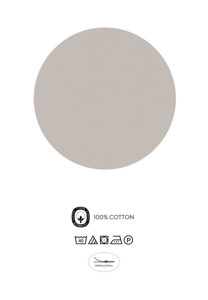 Mako-Satin Bettwäsche Faeda - Baumwolle - Taupe - 155 x 220 cm + Kissen 80 x 80 cm - Image 3