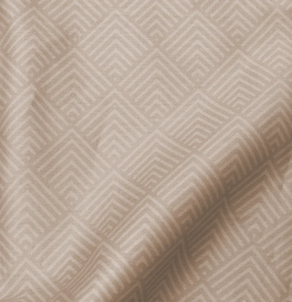 Mako-Satin Bettwäsche Falsches Uni - Baumwolle - Beige - 155 x 220 cm + Kissen 80 x 80 cm - Image 3