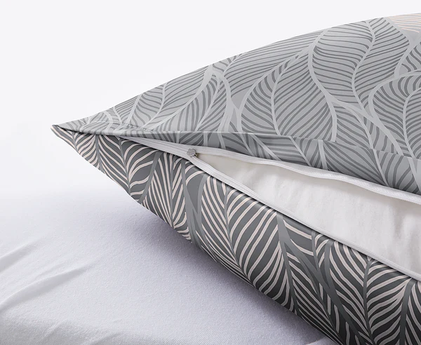 Mako-Satin Bettwäsche Jamiro - Baumwolle - Grau - 155 x 220 cm - Image 3