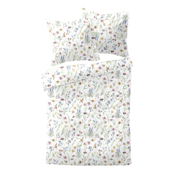 Mako-Satin-Bettwäsche Koyti - Mako-Satin - Bunt - 135 x 200 cm + Kissen 80 x 80 cm