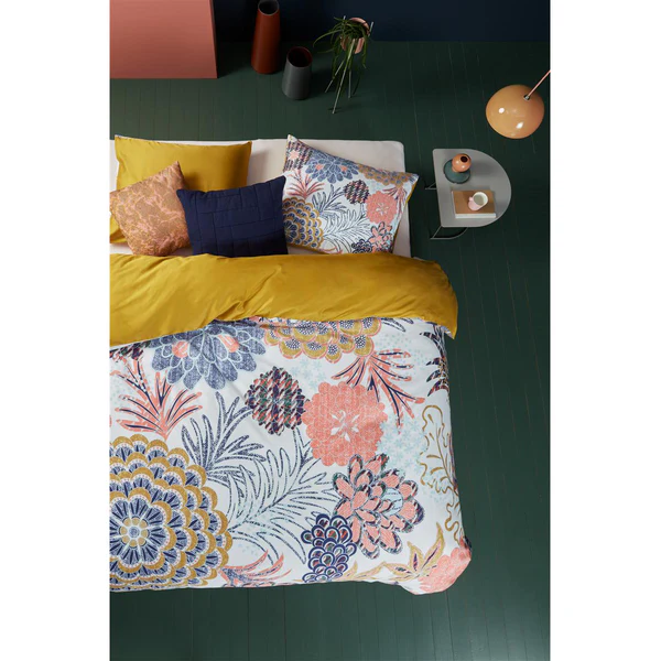 Mako-Satin-Bettwäsche Layered Bloom - Baumwollstoff - Mehrfarbig - 260 x 200/220 cm + 2 Kissen 70 x 60 cm - Image 2