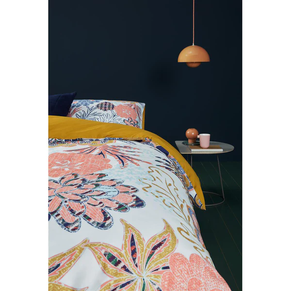 Mako-Satin-Bettwäsche Layered Bloom - Baumwollstoff - Mehrfarbig - 260 x 200/220 cm + 2 Kissen 70 x 60 cm - Image 4