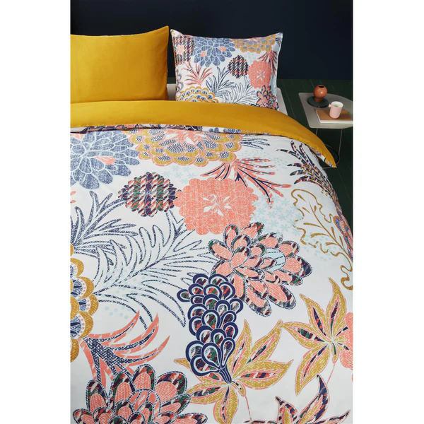 Mako-Satin-Bettwäsche Layered Bloom - Baumwollstoff - Mehrfarbig - 260 x 200/220 cm + 2 Kissen 70 x 60 cm - Image 5