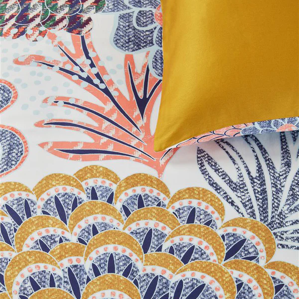 Mako-Satin-Bettwäsche Layered Bloom - Baumwollstoff - Mehrfarbig - 260 x 200/220 cm + 2 Kissen 70 x 60 cm - Image 6