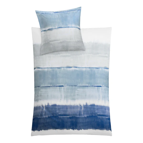 Mako-Satin Bettwäsche Long Beach - Baumwolle - Taubengrau - 135 x 200 cm