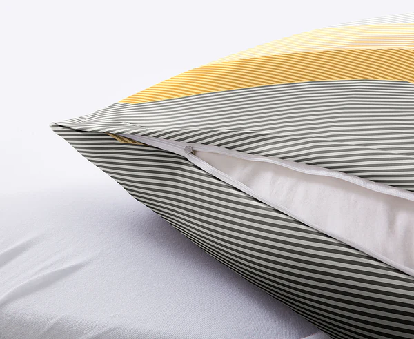 Mako-Satin Bettwäsche Lykke - Baumwolle - Goldgelb - 135 x 200 cm - Image 3