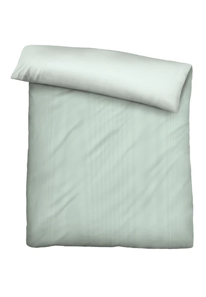 Mako Satin Bettwäsche Papis - Baumwolle - Mintgrün - 135 x 200 cm + Kissen 80 x 80 cm - Image 3