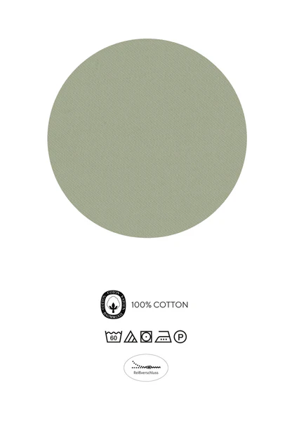 Mako-Satin Bettwäsche Saes - Baumwolle - Grün / Blau - 155 x 200 cm + Kissen 80 x 80 cm - Image 3