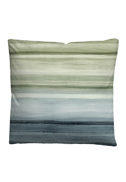 Mako-Satin Bettwäsche Saes - Baumwolle - Grün / Blau - 155 x 200 cm + Kissen 80 x 80 cm - Image 6