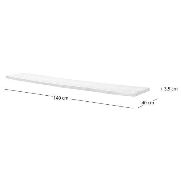Massive Baumkanten-Bankplatte KAPRA - Akazie massiv - Akazie Braun - Breite: 140 cm - Image 4