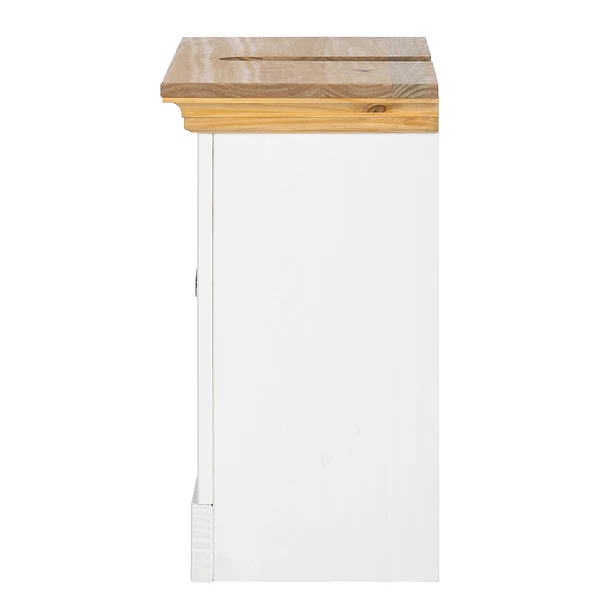 Massiver Waschbeckenunterschrank Lyngby - Kiefer Weiß / Kiefer - Image 8