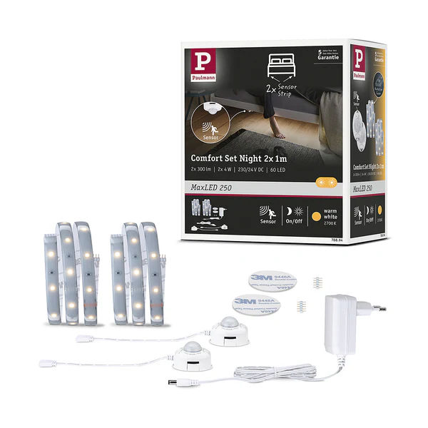 MaxLED-Stripe Comfort Set Bett - Polyacryl - Silber - Breite: 200 cm - Image 4