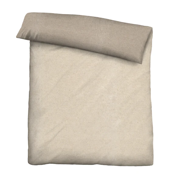 Melange-Flanell Bettwäsche Zordo - Beige - 135 x 200 cm + Kissen 80 x 80 cm - Image 6