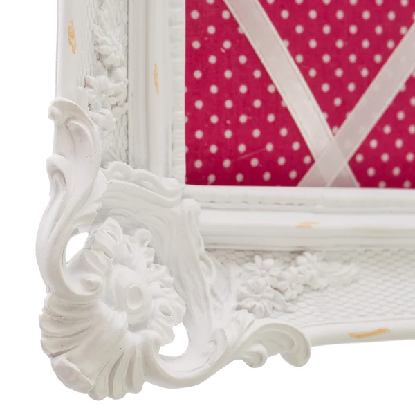 Memo Board Justina - Polyresin - Weiß / Pink - Image 4
