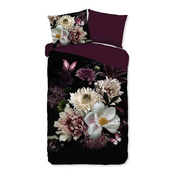 Microfaser Bettwäsche Marleen - Microfaser - Bordeaux - 140 x 200/220 cm + Kissen 70 x 60 cm