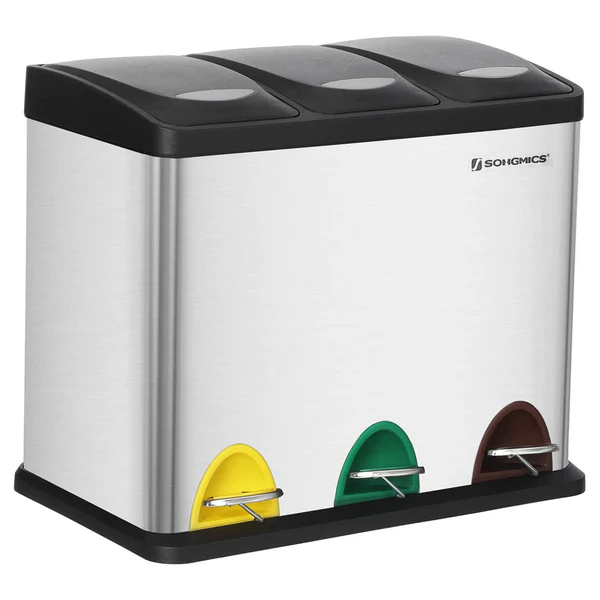 Mülleimer Bosset I - Stahl / Polypropylen - Silber