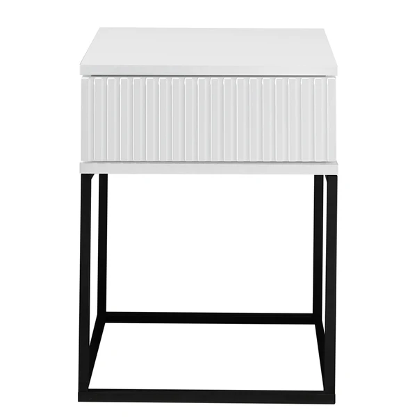 Nachtkommode Motts - Weiß - 40 x 52 cm - Image 7
