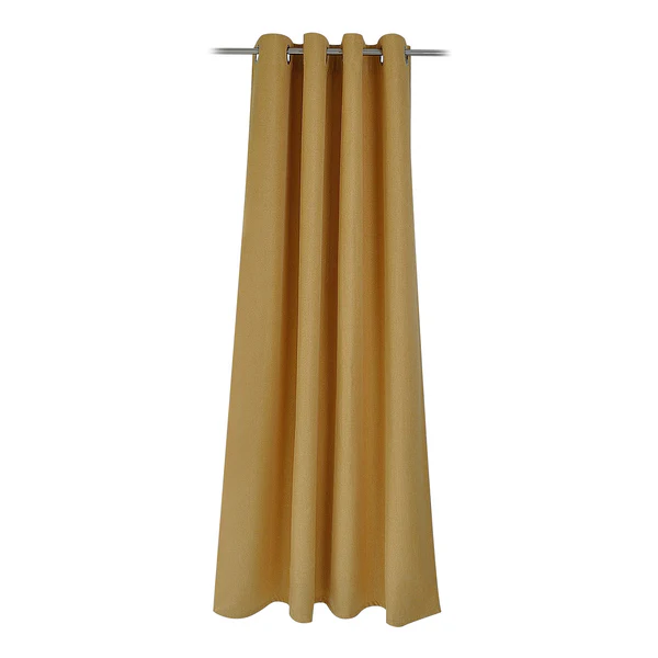 Ösenschal Dimout I - Polyester - Currygelb - 140 x 145 cm