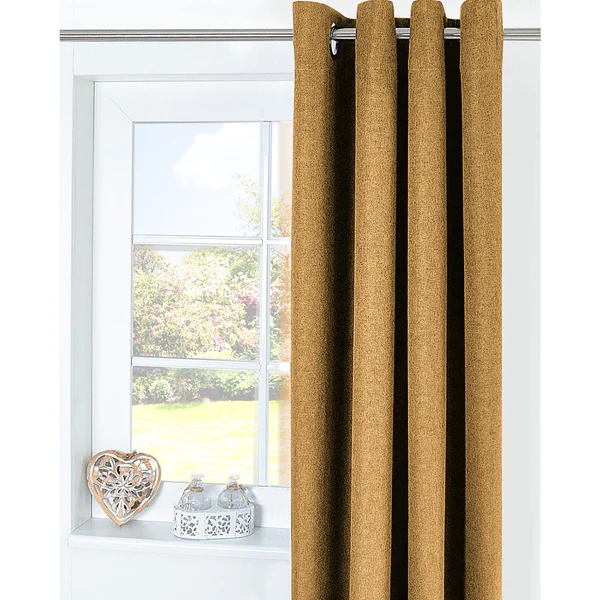 Ösenschal Dimout I - Polyester - Currygelb - 140 x 145 cm - Image 2