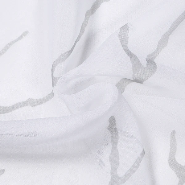 Ösenschal Kira - Polyester - Weiß / Grau - Image 4