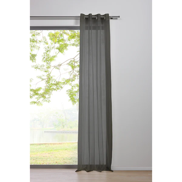 Ösenschal Pure - Polyester - Grau - 135 x 245 cm - Image 2